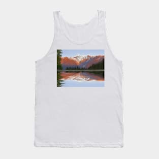 New Zealand Mount Cook original Digital Painting Artwork Tank Top